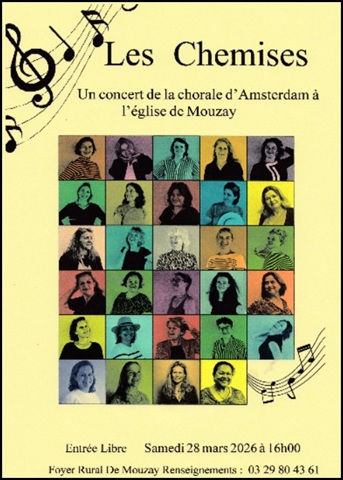 Concert "Les Chemises" à Mouzay le samedi 28 mars